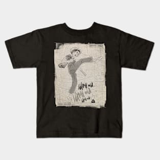 Watch Out O'malley Vintage BW Kids T-Shirt